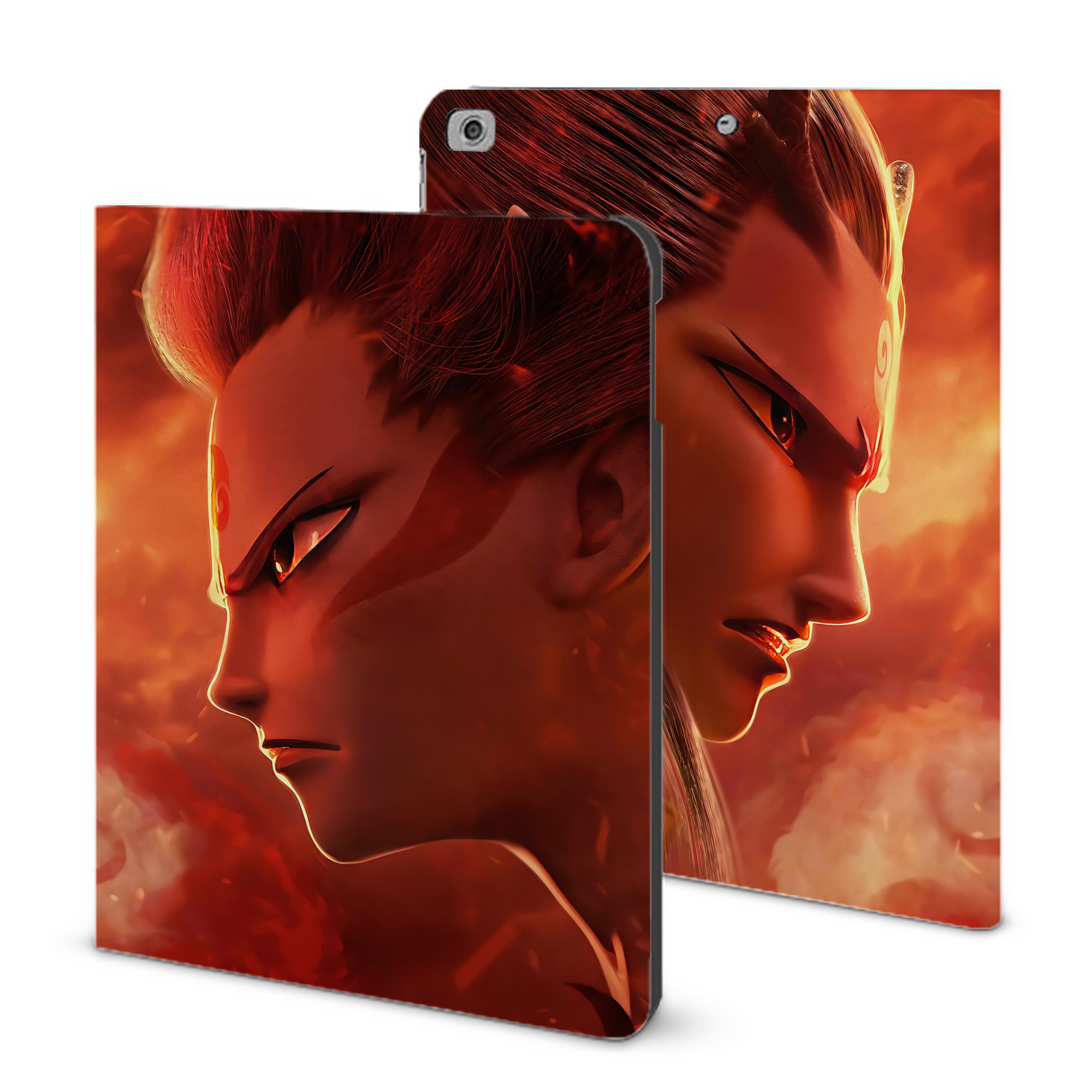 （画像用） Ne Zha 2 ナタ 魔童の大暴れ IPad ケース ブック型 PUレザー TPU 耐衝撃 軽量 薄型 ペン収納なし 全面保護 IPad 各モデル対応